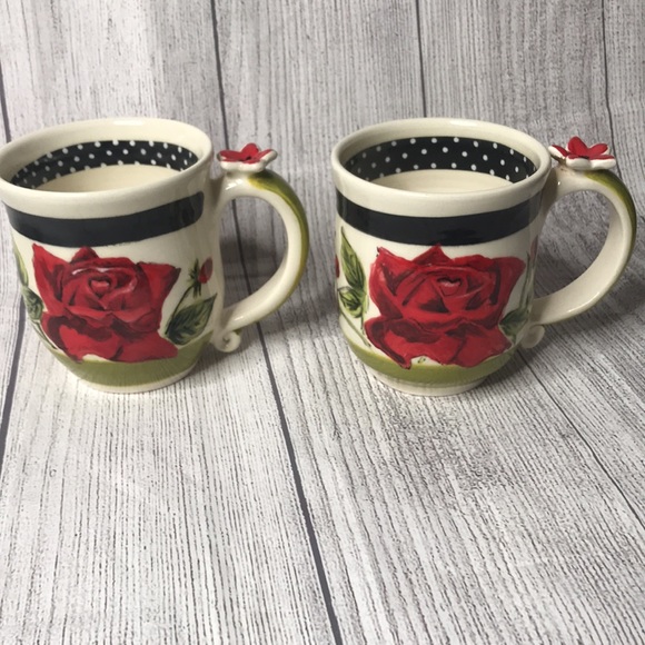 Two 3-D Floral Mugs by Heather Goldminc - Picture 5 of 14